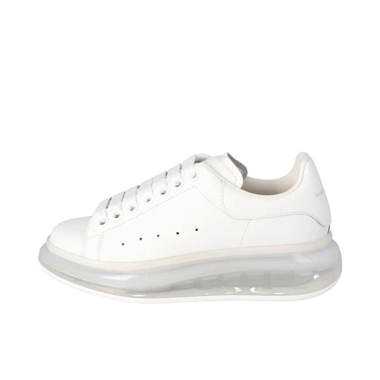 推荐商品：Alexander McQueen/亚历山大麦昆 舒适 耐磨 圆头 皮革 增高 防水 厚底鞋 运动休闲鞋 女款/皮革/白色