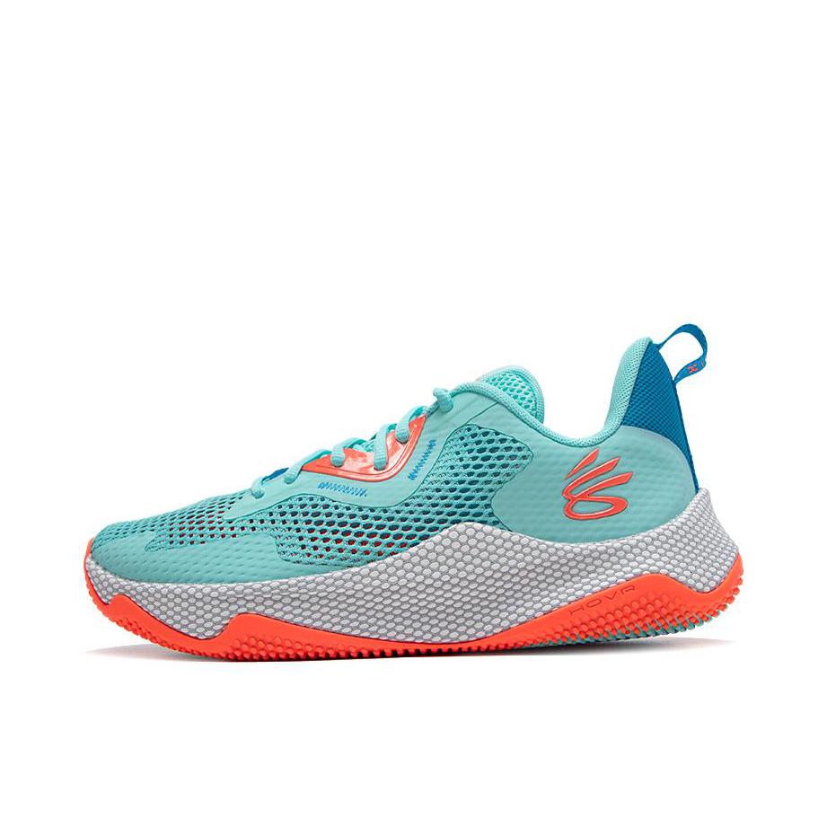 推荐商品：Under Armour/安德玛 Curry Hovr Splash 3 轻盈舒适 缓震耐磨 网面 实战训练 篮球鞋 蓝色/橙色