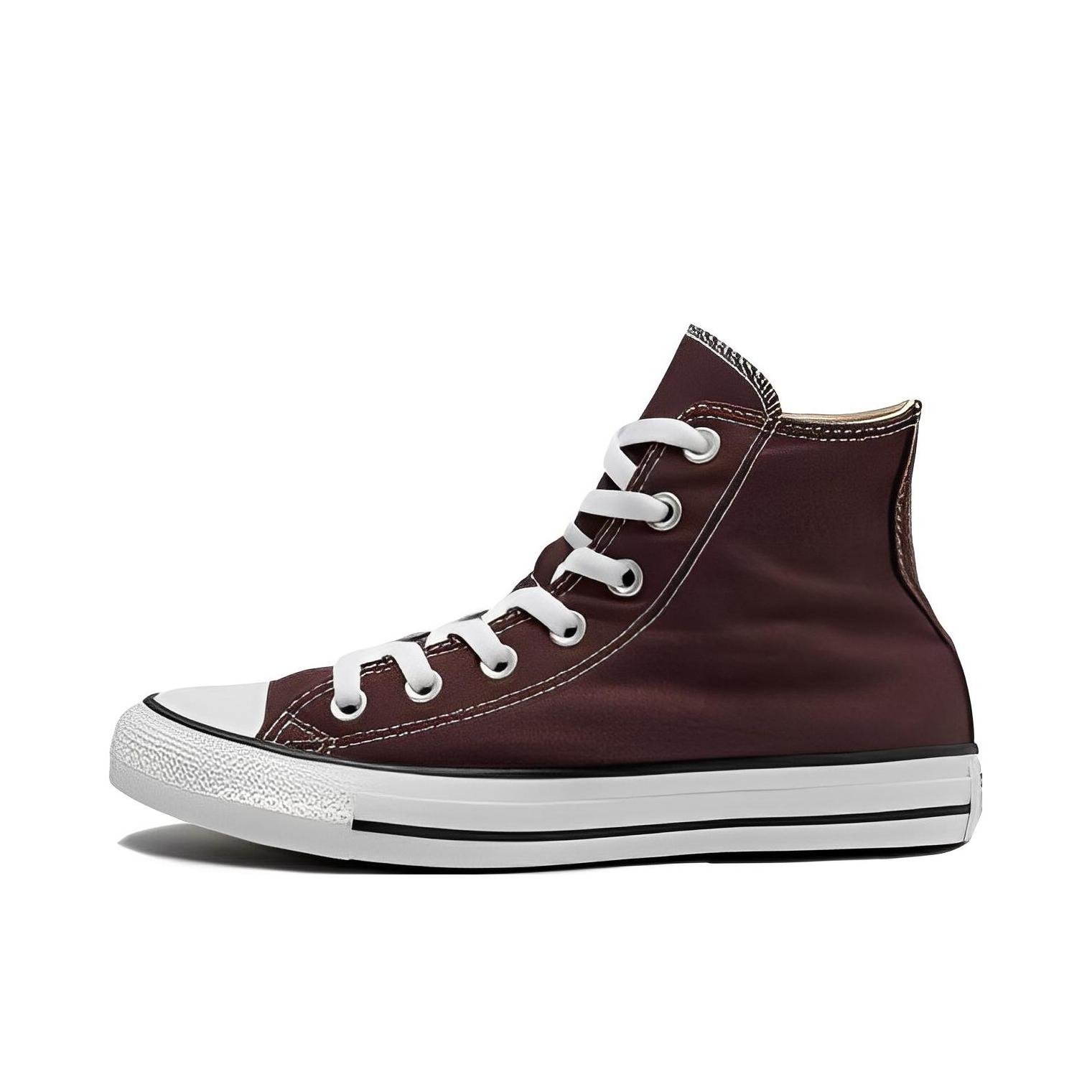 推荐商品：Converse/匡威 Chuck Taylor All Star 帆布鞋 常青款轻便防滑耐磨百搭复古圆头减震贴合高帮 深棕色/白色