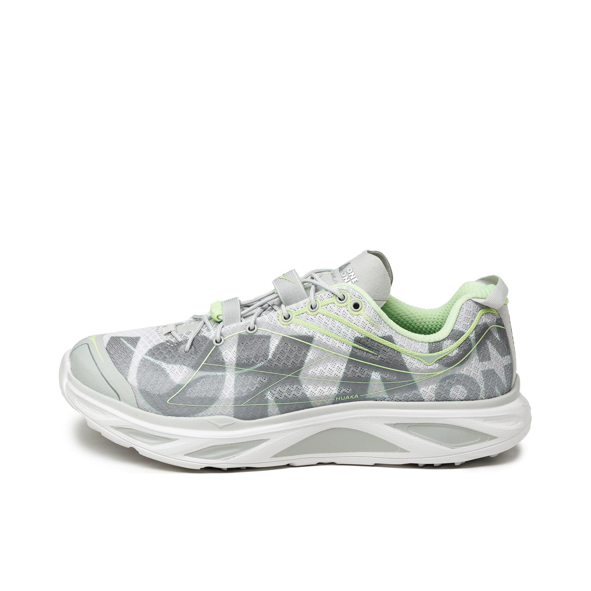 推荐商品：HOKA ONE ONE Huaka Origins 全地形 防滑耐磨 舒适透气 缓震 跑鞋 雾灰 / 青柠色