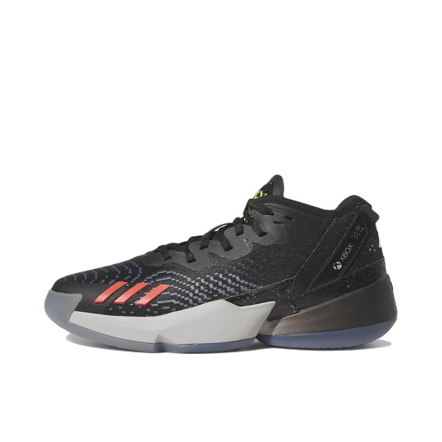 推荐商品：adidas D.O.N. Issue #4 米切尔4代 篮球鞋 减震回弹防滑耐磨实战包裹性支撑 黑色/灰色/橙色