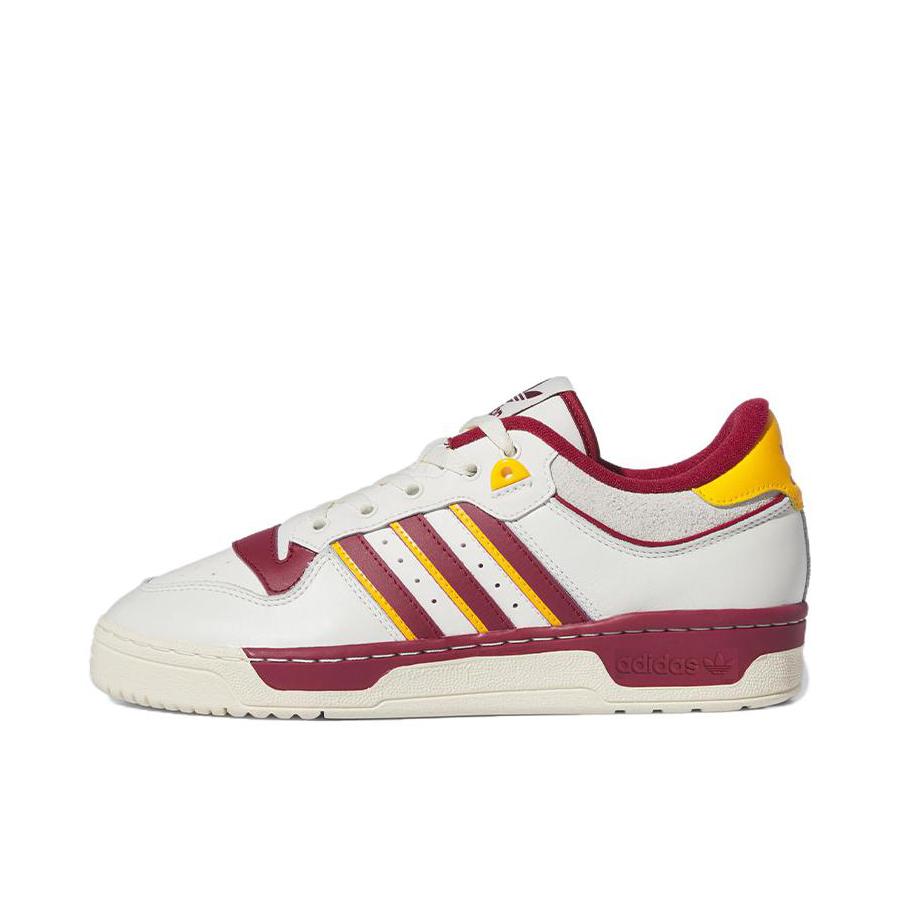 推荐商品：adidas Rivalry 86 运动休闲鞋 防滑耐磨舒适潮流复古轻便透气圆头 白色/黄色/红色