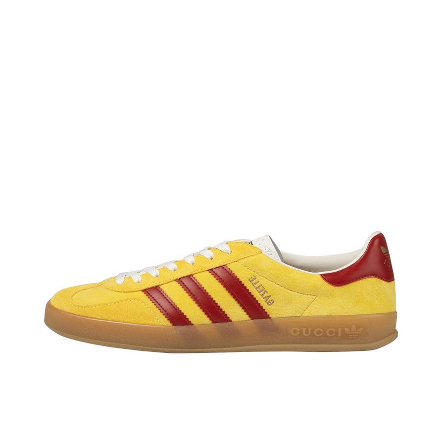 推荐商品：adidas Originals Gazelle T头鞋 德训鞋 板鞋 轻便复古薄底舒适百搭减震耐磨贴合圆头  GUCCI联名/黄色/红色