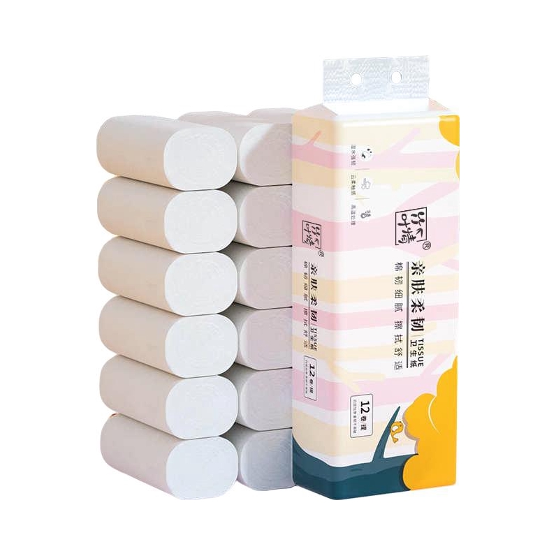 推荐商品：竹叶情 亲肤柔韧系列 4层 无芯卷纸 易冲 卫生纸 竹浆本色 厕所 实惠装
