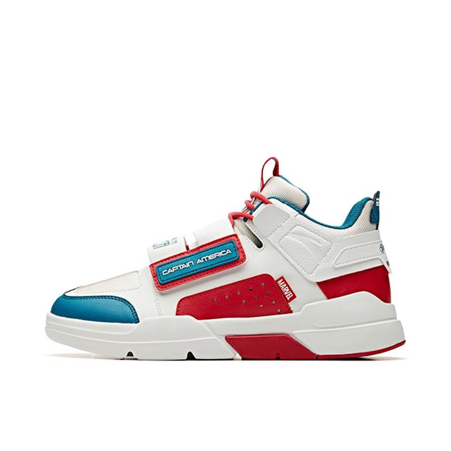 推荐商品：安踏 皮面时尚 耐磨休闲鞋 91946905 男款/白色/蓝色/红色