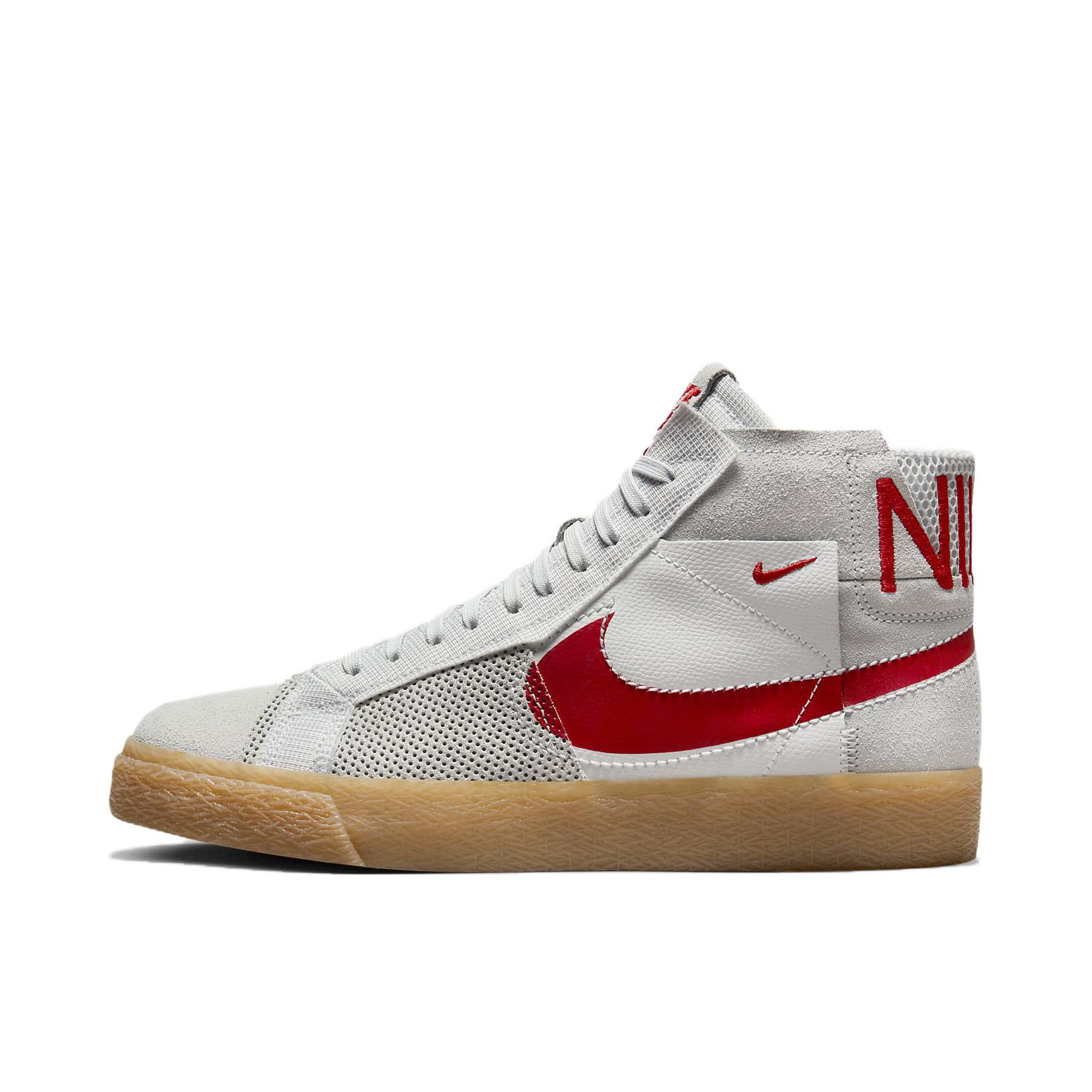 推荐商品：Nike SB Blazer Zoom 滑板鞋 板鞋 拼接时尚复古防滑耐磨透气运动休闲舒适百搭 白色/大红色