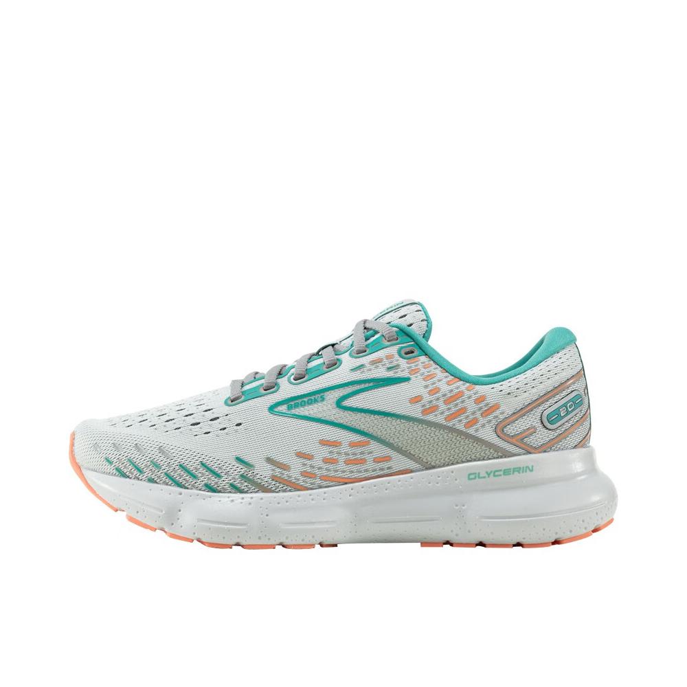 推荐商品：Brooks/布鲁克斯 Glycerin 甘油 20 充氮 柔软缓冲 减震回弹 防滑耐磨 网布透气 百搭简约 舒适 织物 长跑 运动 支撑 跑鞋 女款/蘑菇灰/绿松石/香粉色