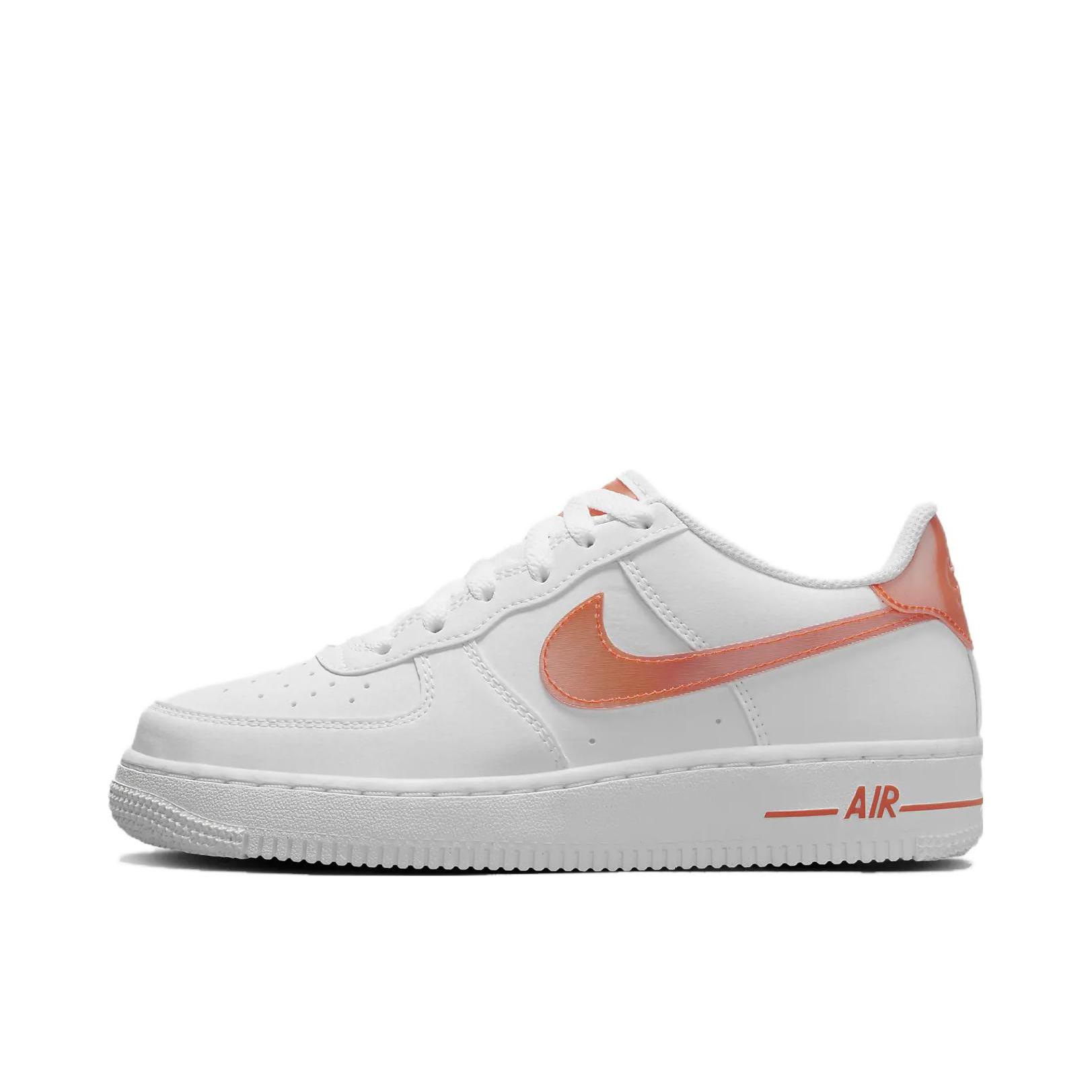 推荐商品：Nike Air Force 1 空军一号 板鞋 轻便舒适百搭耐磨防滑复古 GS/纯白色/橙色