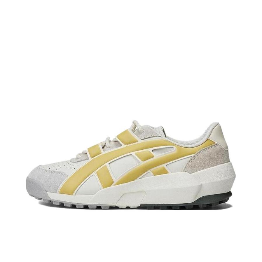 推荐商品：Onitsuka Tiger 鬼塚虎 Big Logo Trainer 跑鞋 减震潮流防滑耐磨运动百搭休闲轻便复古 白色/浅灰/黄色