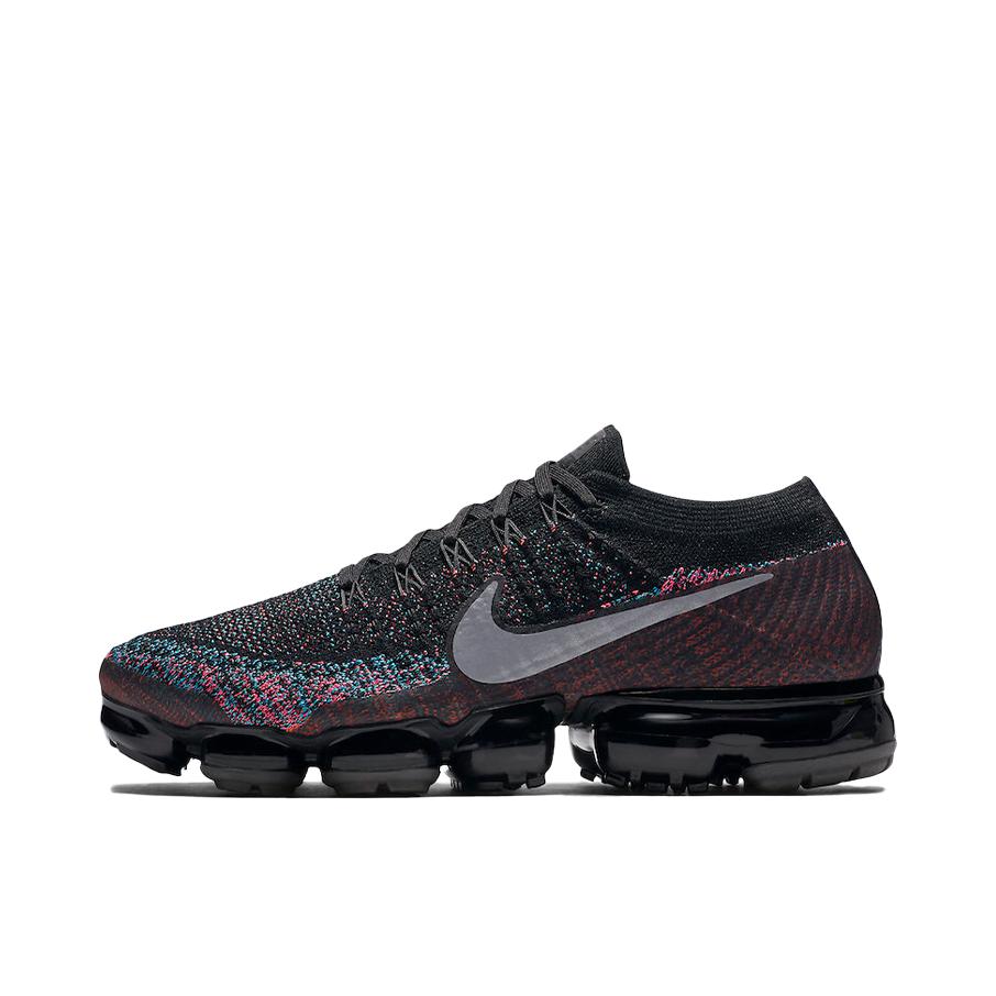 推荐商品：Nike Air VaporMax 跑鞋 气垫缓震防滑耐磨舒适轻便百搭简约运动全掌编织支撑休闲圆头 黑色/暗红