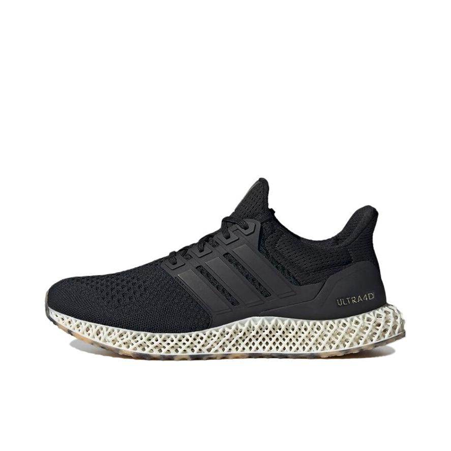 推荐商品：adidas Ultra 4D 跑鞋 减震防滑耐磨碳板透气织物轻运动抗扭转支撑长跑 黑色/米色