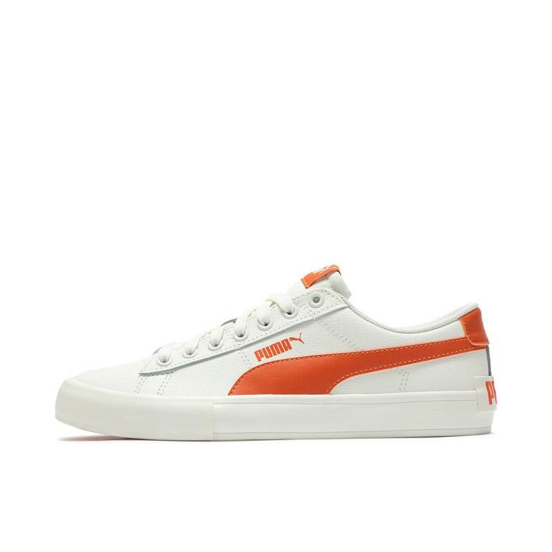 推荐商品：Puma/彪马 Bari Casual 小白鞋 板鞋 减震耐磨轻便透气舒适百搭织物潮流复古 白色/橘红