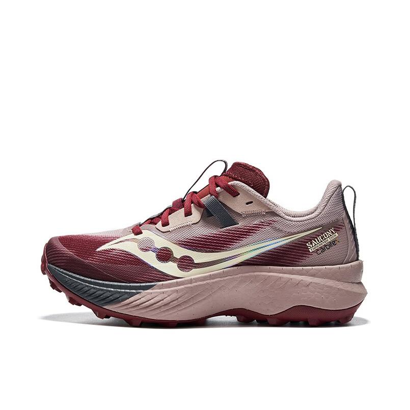 推荐商品：Saucony/索康尼 Endorphin Edge 啡驰 减震 透气 碳板 缓冲 抓地 越野 跑山 织物 跑鞋 女款/红色