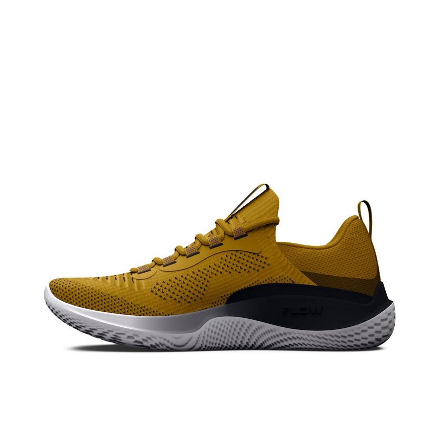 推荐商品：Under Armour/安德玛 Flow Dynamic 缓震耐磨 轻便透气 防滑高能感 运动 穿搭深蹲 训练鞋 黄色