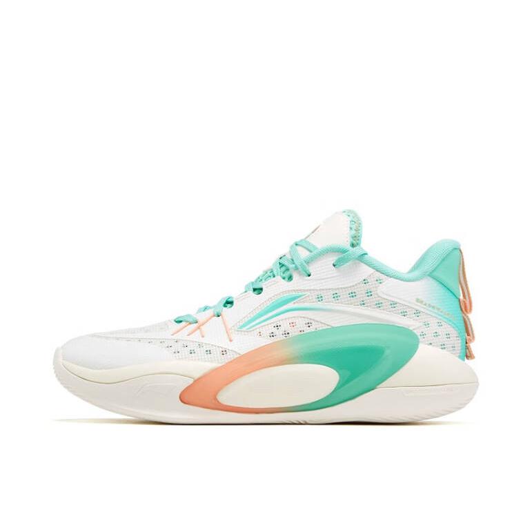 推荐商品：李宁 魅影2 减震透气 比赛训练 防滑 篮球鞋 米白色/冰绿色