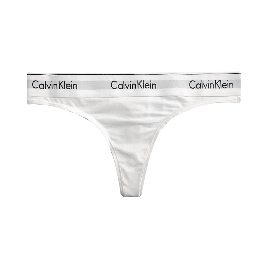 Calvin Klein/卡莱克文 摩登引力带字母提花腰边棉质裆性感无痕宽边丁字女士三角内裤 F3786