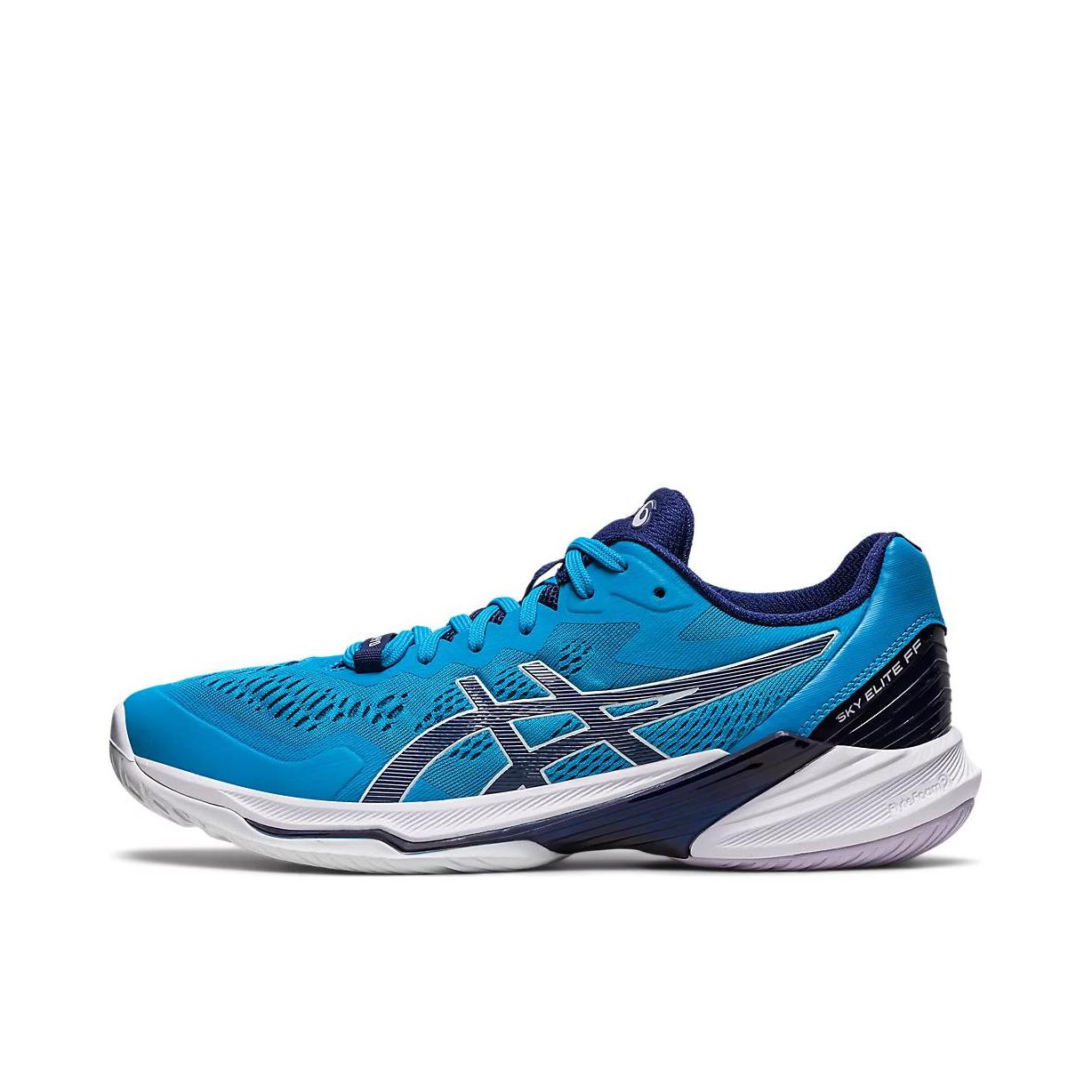 推荐商品：Asics/亚瑟士 Sky Elite FF 2 缓震耐磨 防滑透气 轻量稳定 织物 回弹 排球鞋 宝蓝色