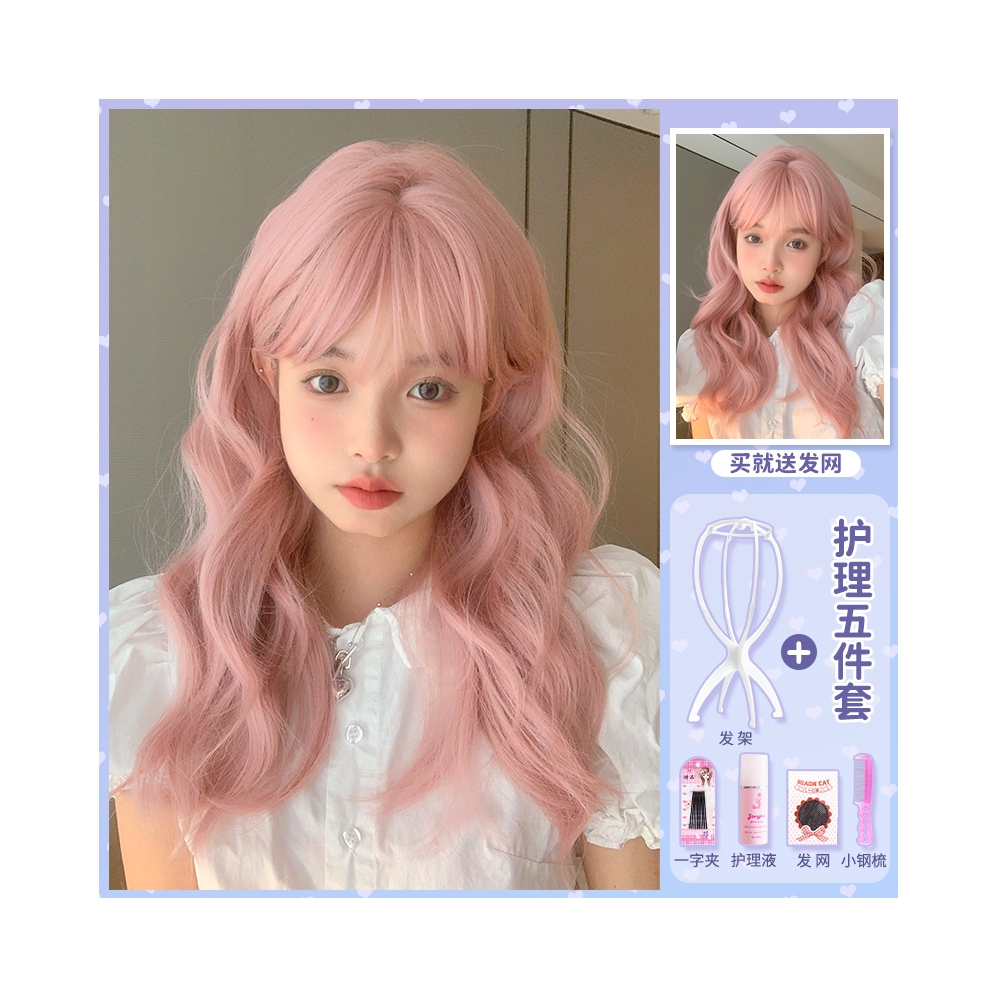 推荐商品：女士自然全头套式网红假发长卷发发