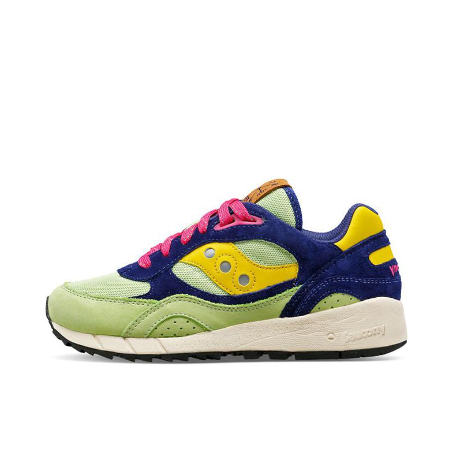 推荐商品：Saucony/索康尼 Shadow 6000 经典复古 防滑耐磨 舒适休闲 透气 防水 织物 运动 跑鞋 深蓝色/绿色