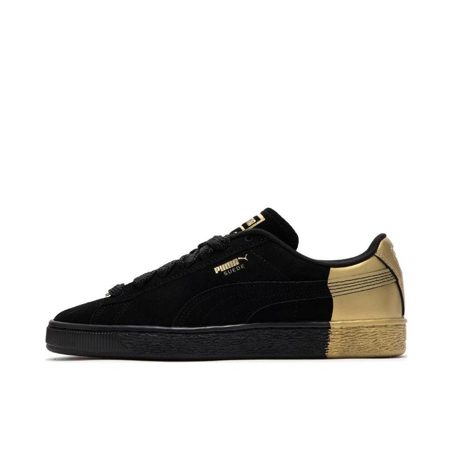推荐商品：Puma/彪马 Suede Classic 面包鞋 板鞋 舒适百搭防滑耐磨轻便透气复古低帮圆头 纯黑色/金色
