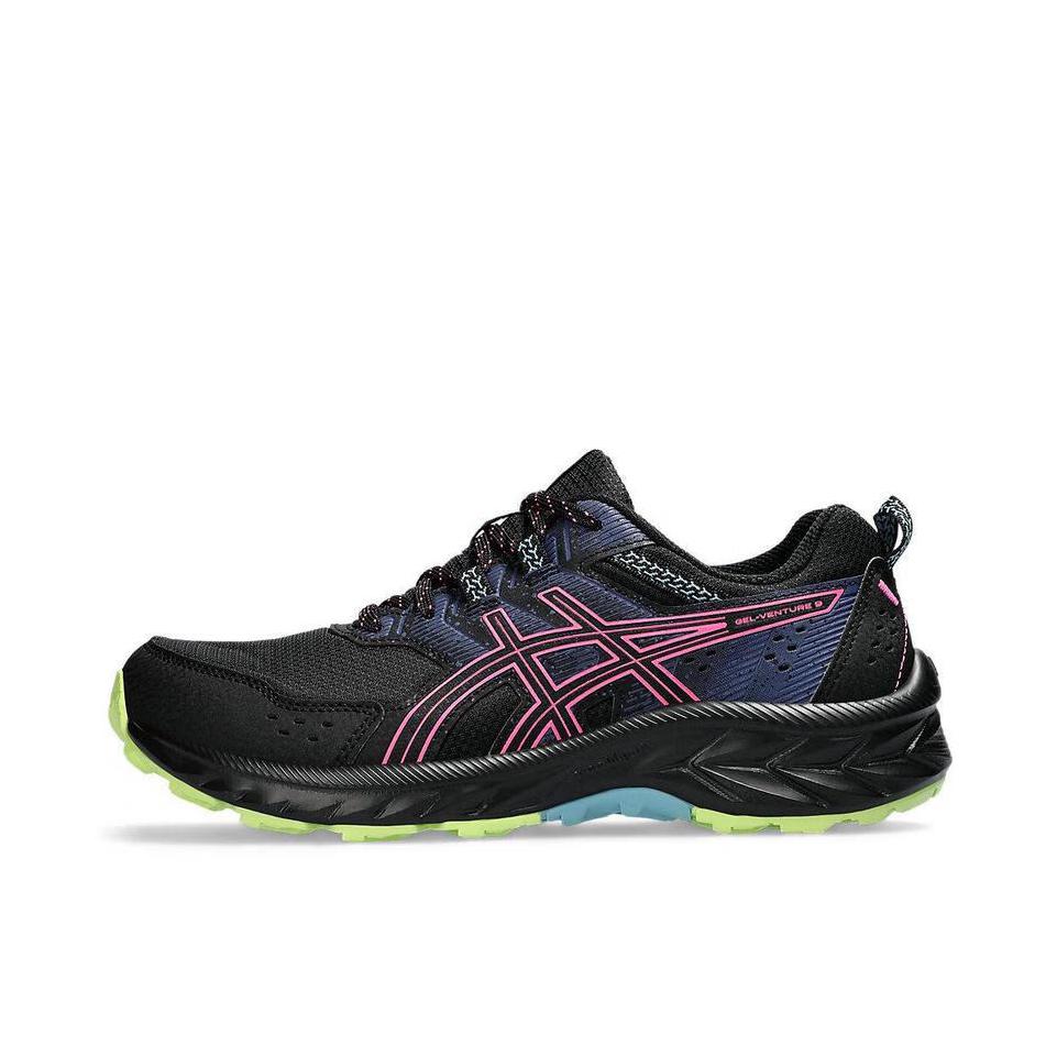 推荐商品：Asics/亚瑟士 Gel-Venture 9 跑鞋 防滑耐磨舒适支撑回弹减震透气排汗轻量百搭耐用越野防水耐穿 黑色/粉色