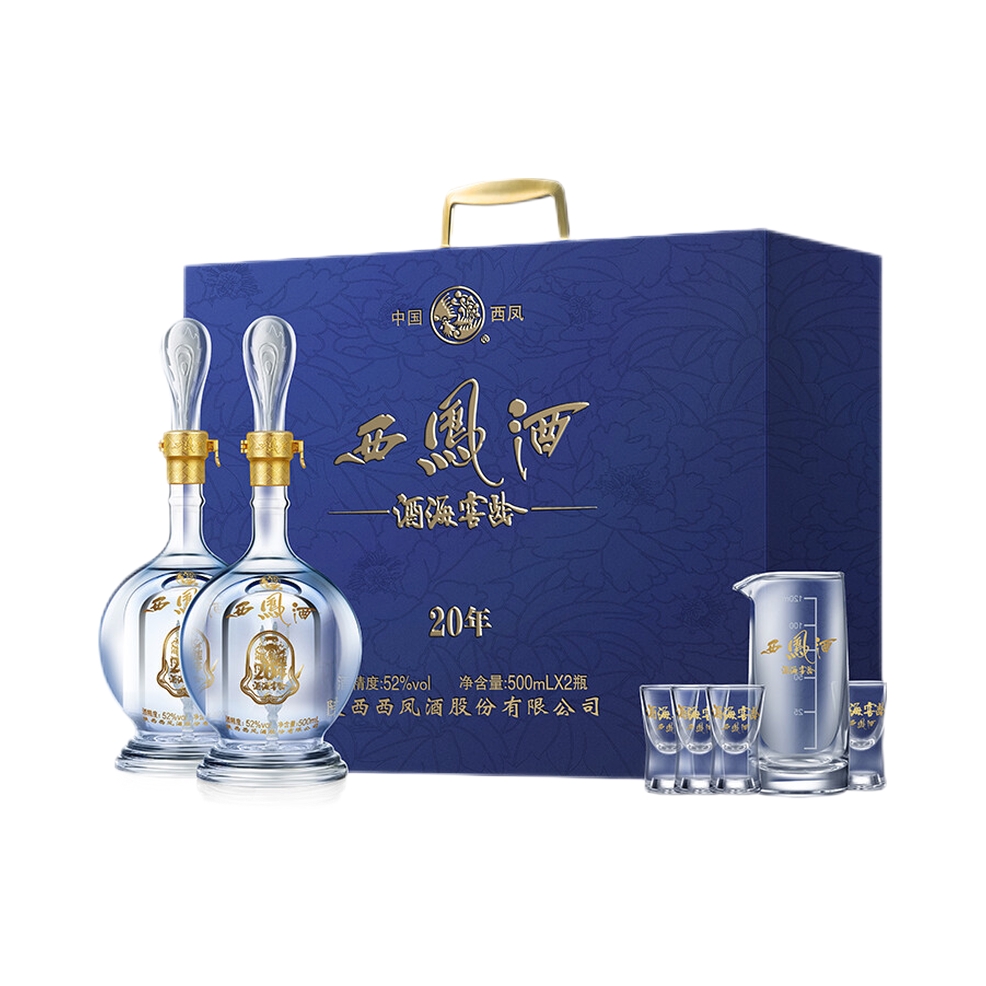 推荐商品：西凤酒 酒海窖藏 20年 凤香型 500ml 52度 白酒 礼盒 宴请高度纯粮食自饮蓝臻领导
