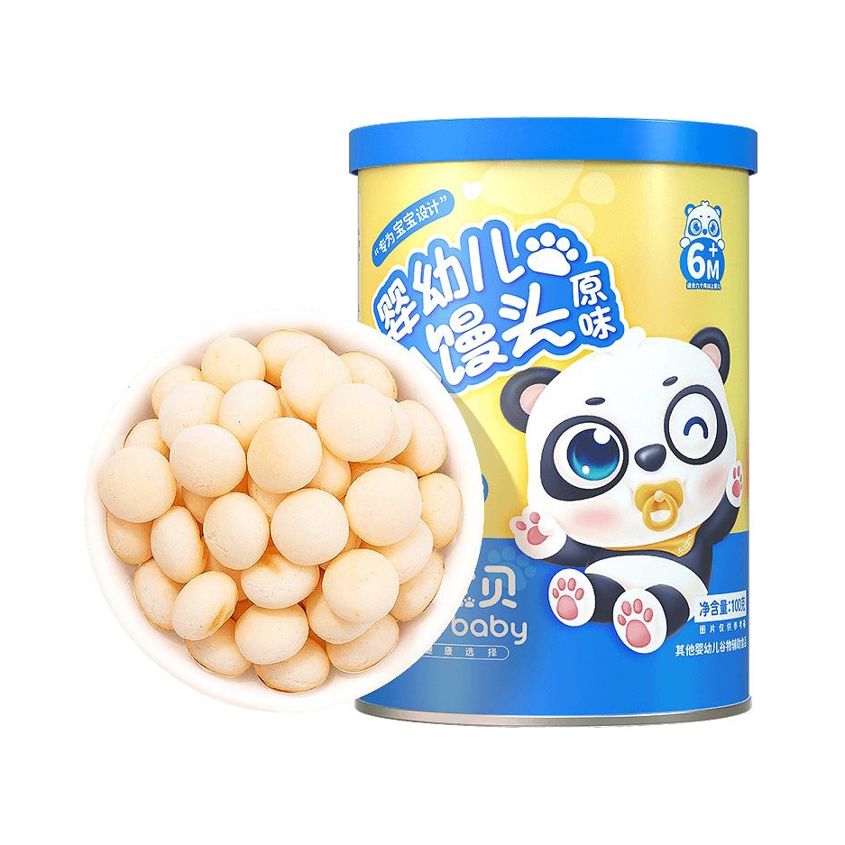 推荐商品：不二宝贝 婴幼儿小馒头无添加蔗糖溶豆饼干宝宝零食6个月儿童奶香