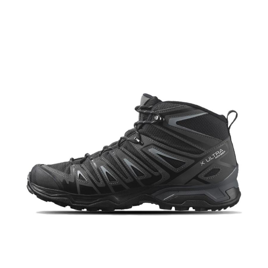 推荐商品：Salomon/萨洛蒙 X Ultra Pioneer 网布 防水耐磨 减震防滑 越野 织物 抗冲击 户外鞋 徒步鞋 GTX/黑色/灰色