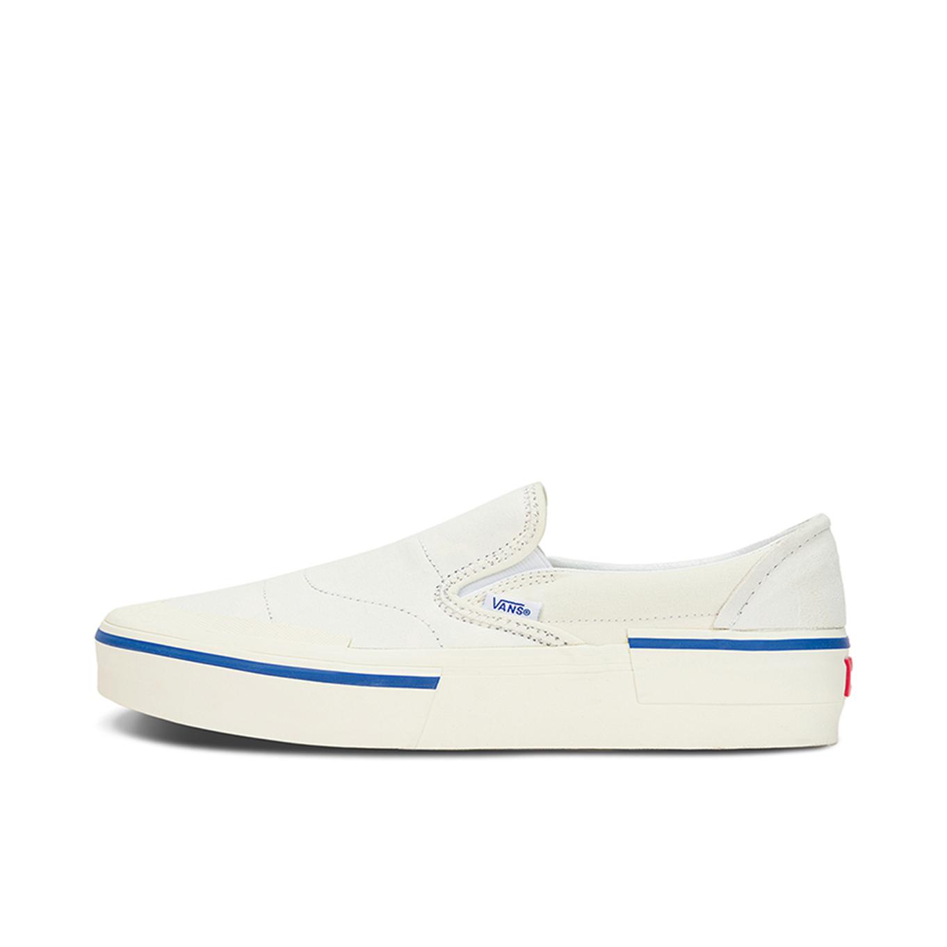 推荐商品：Vans/范斯 Classic Slip-on 防滑 简约 棋盘格 一脚蹬 百搭 休闲 帆布鞋 纯白/蓝色