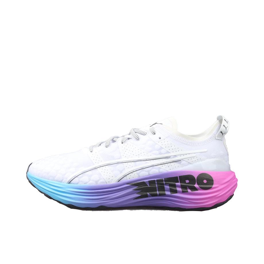 推荐商品：Puma/彪马 ForeverRUN Nitro Futrograde 彪畅 防滑耐磨 缓震网面 跑鞋 白色/紫色