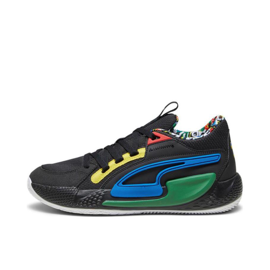 推荐商品：Puma/彪马 Court Rider Chaos RIDER FOAM中底 防滑耐磨 网面 轻便 缓震 篮球鞋 黑色/绿色