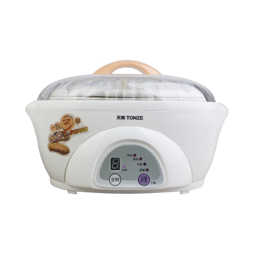 推荐商品：Tianzel/天际 电炖锅 1.6L 隔水炖 陶瓷内胆 煮粥煲汤 一锅三胆白瓷 燕窝 2-3人