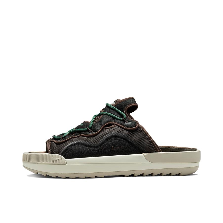 推荐商品：Nike Offline 2 潮流百搭 运动简约 舒适透气 防滑耐磨 防磨 橡胶底 一字沙滩 拖鞋 棕色/绿色