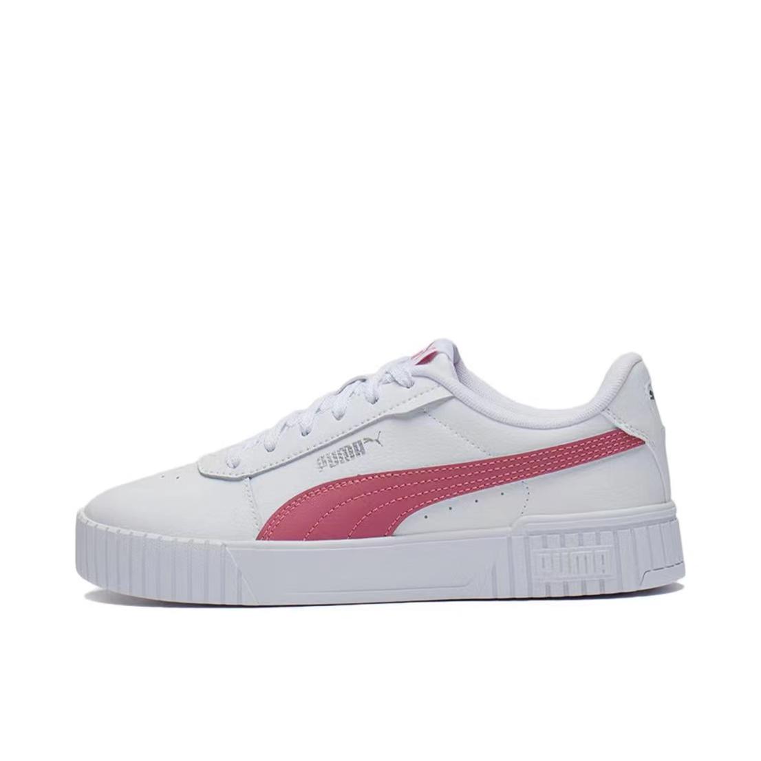 推荐商品：Puma/彪马 Carina 2.0 运动休闲鞋 防滑耐磨舒适百搭复古 白色/玫粉