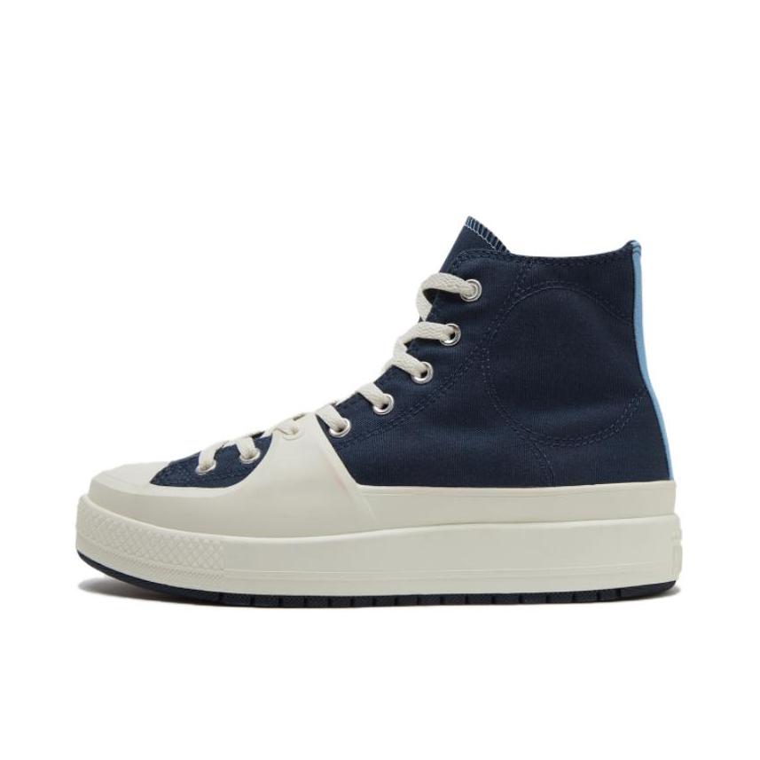 推荐商品：Converse/匡威 Chuck Taylor All Star Construct 帆布鞋 硫化防滑耐磨轻便透气复古百搭厚底 米白色/蓝色