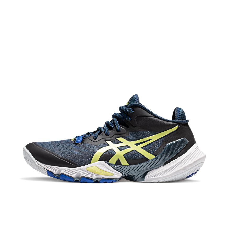 推荐商品：Asics/亚瑟士 Metarise 轻量支撑 织物透气 缓震回弹 合成革 耐磨防滑 排球鞋 黑色/黄色/白色