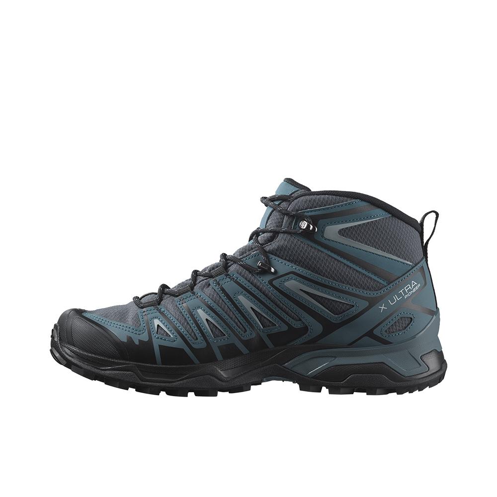推荐商品：Salomon/萨洛蒙 X Ultra Pioneer 网布 防水耐磨 减震防滑 越野 织物 抗冲击 户外鞋 徒步鞋 蓝色/黑色
