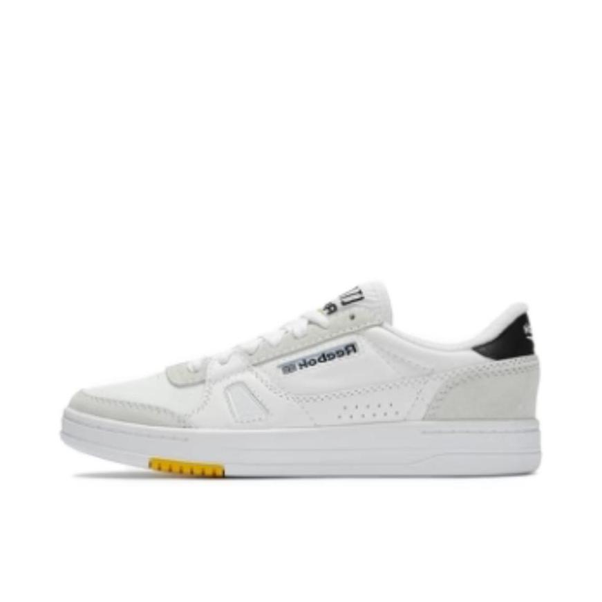 推荐商品：Reebok/锐步 LT Court 运动休闲鞋 经典复古舒适透气耐磨防滑百搭圆头 白色/黄色