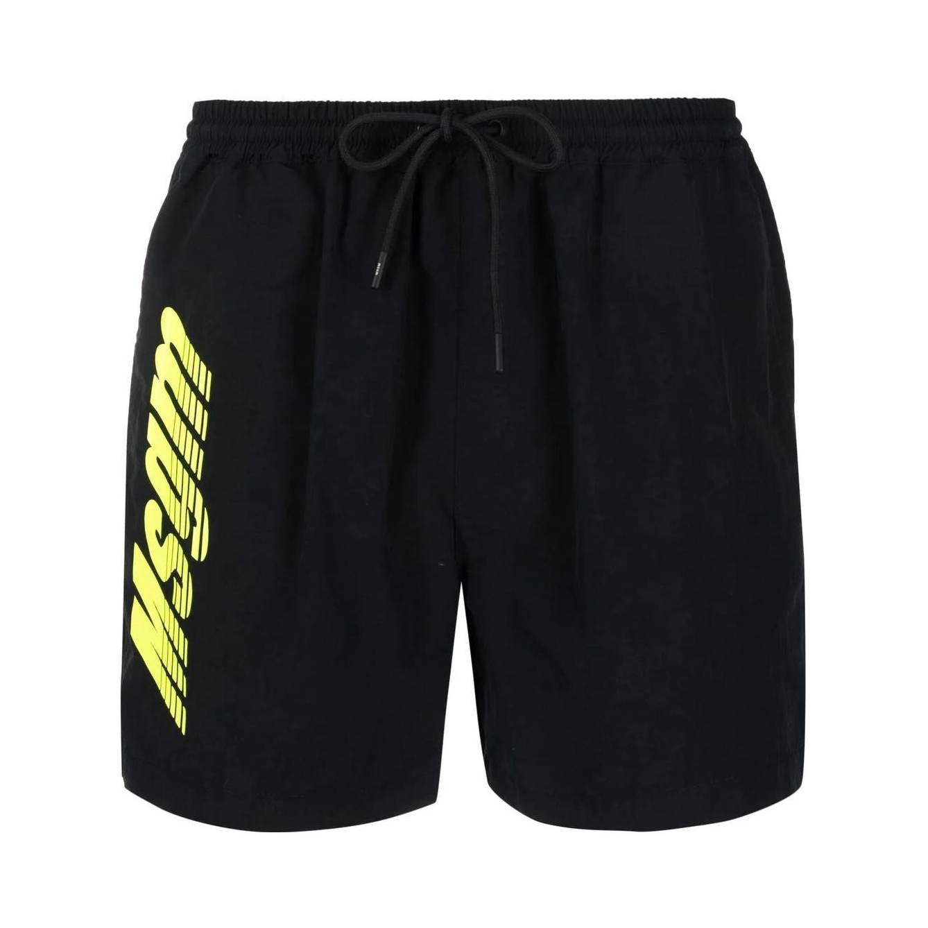 推荐商品：MSGM 字母Logo印花抽绳休闲短裤   3240MB12X227000 黑