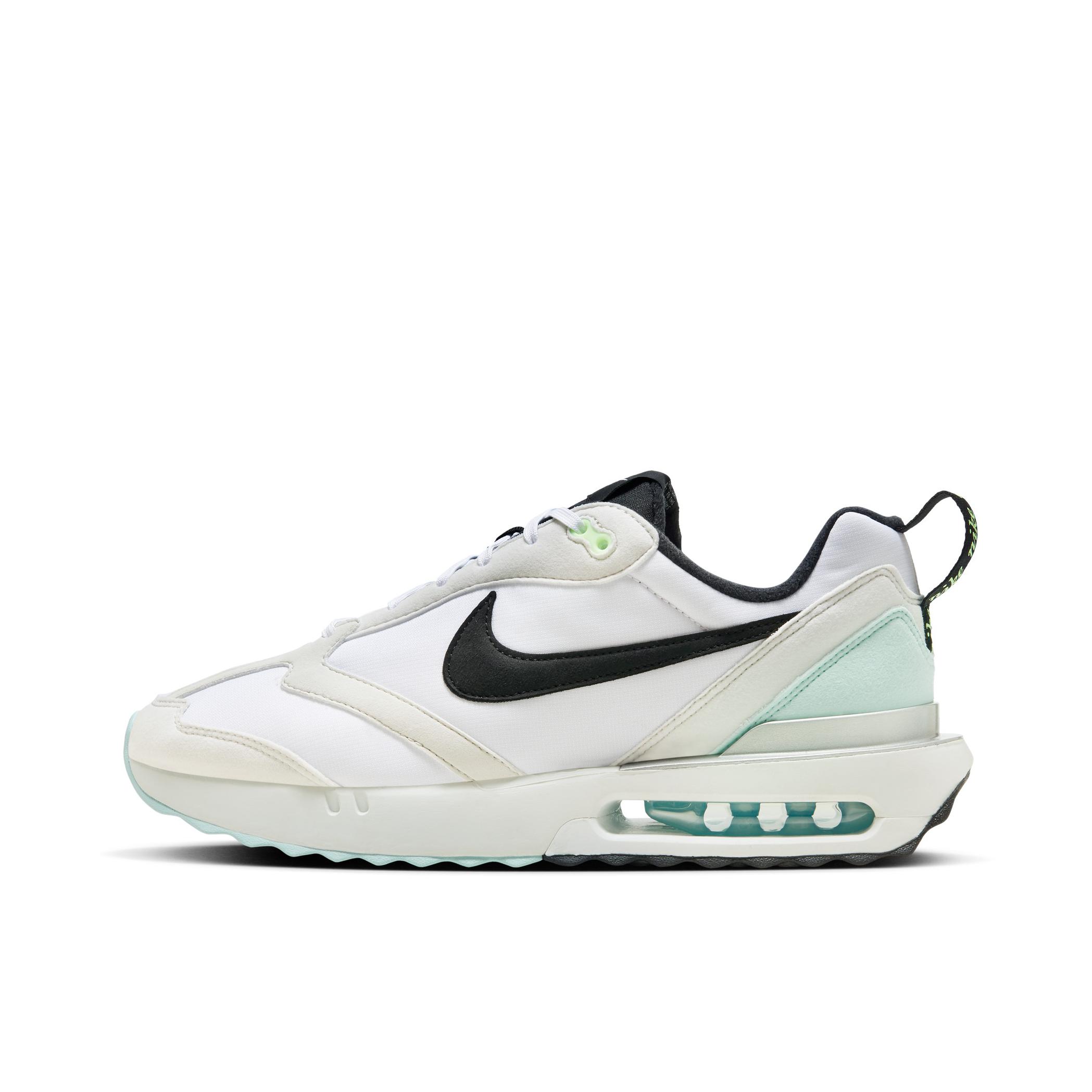 推荐商品：Nike Air Max Dawn 跑鞋 缓震大气圆头美式气垫轻便 山峰白/金属银/黑色