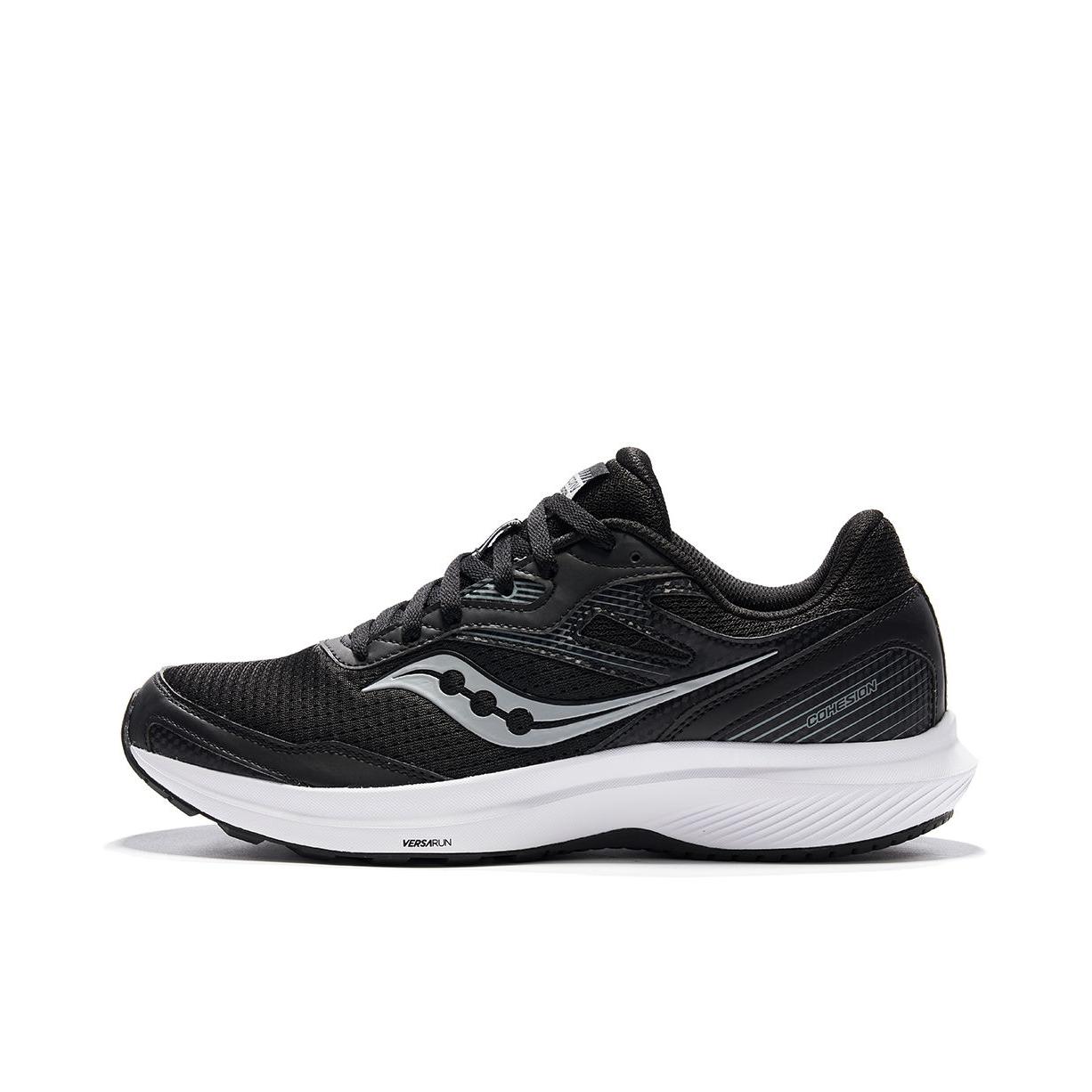 推荐商品：Saucony/索康尼 Cohesion 凝聚 16 缓震轻便 防滑耐磨 舒适透气 训练 跑鞋 黑白色