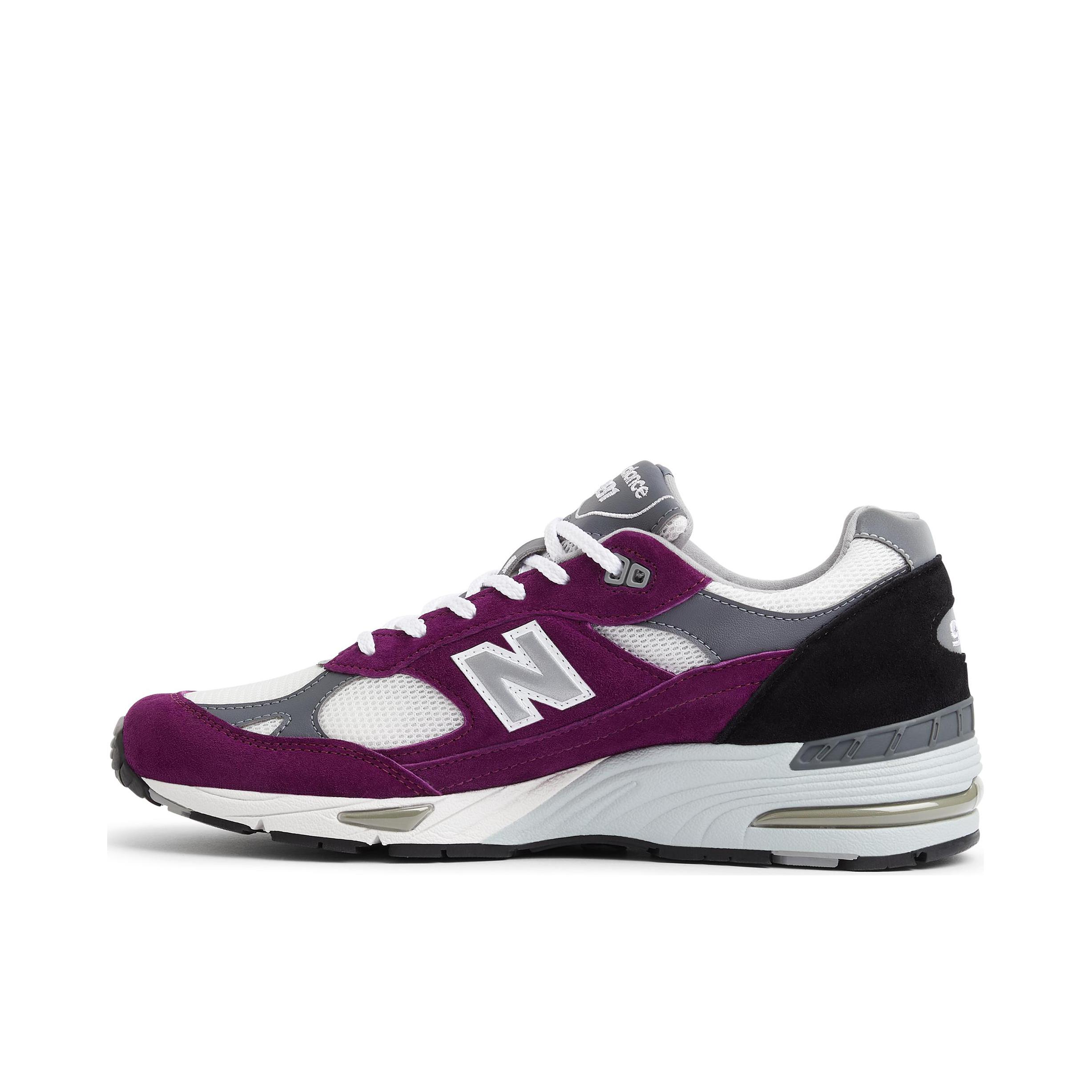 推荐商品：New Balance 991 跑鞋 舒适减震防滑耐磨织物网布透气经典复古休闲运动百搭通勤贴合 紫色