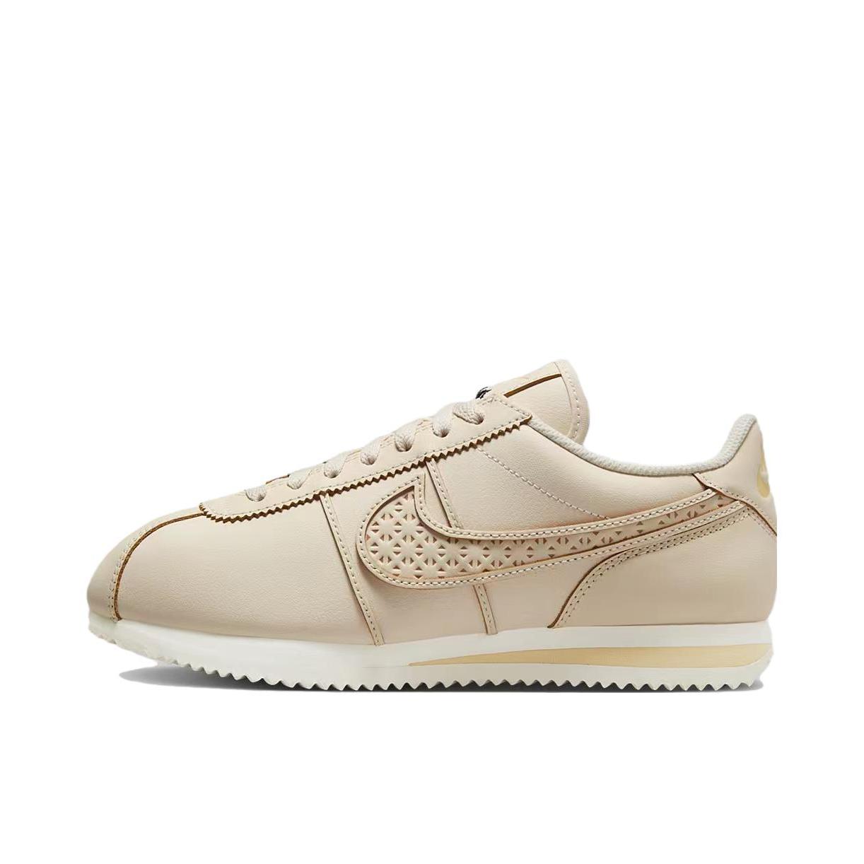 推荐商品：Nike Classic Cortez 阿甘鞋 跑鞋 防滑耐磨缓震透气轻便抓地舒适低帮耐穿贴合 女款/米色/白色