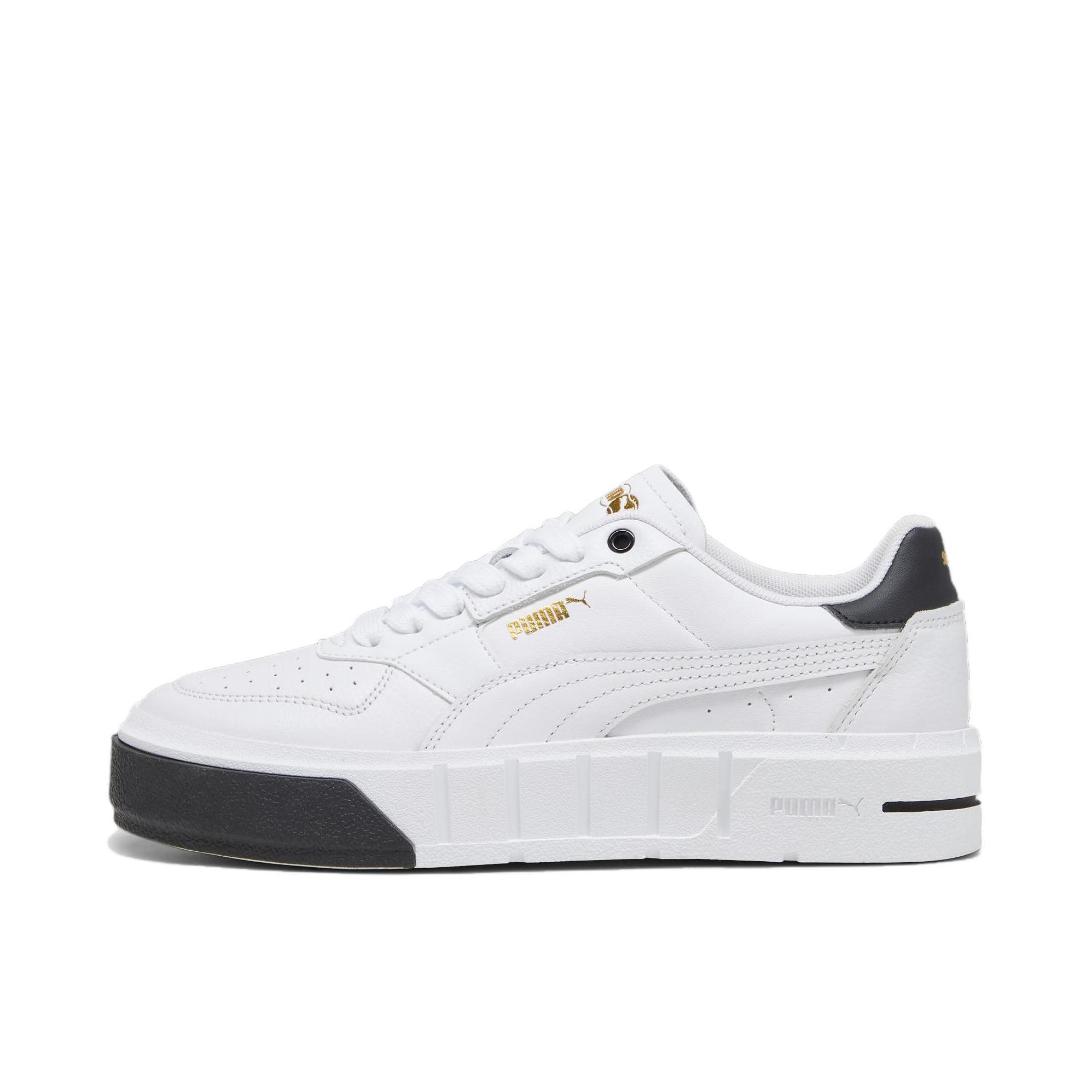 推荐商品：Puma/彪马 Cali Court Match 复古简约 防滑耐磨 舒适透气 减震轻便 板鞋 393094 纯白色/黑色/金色