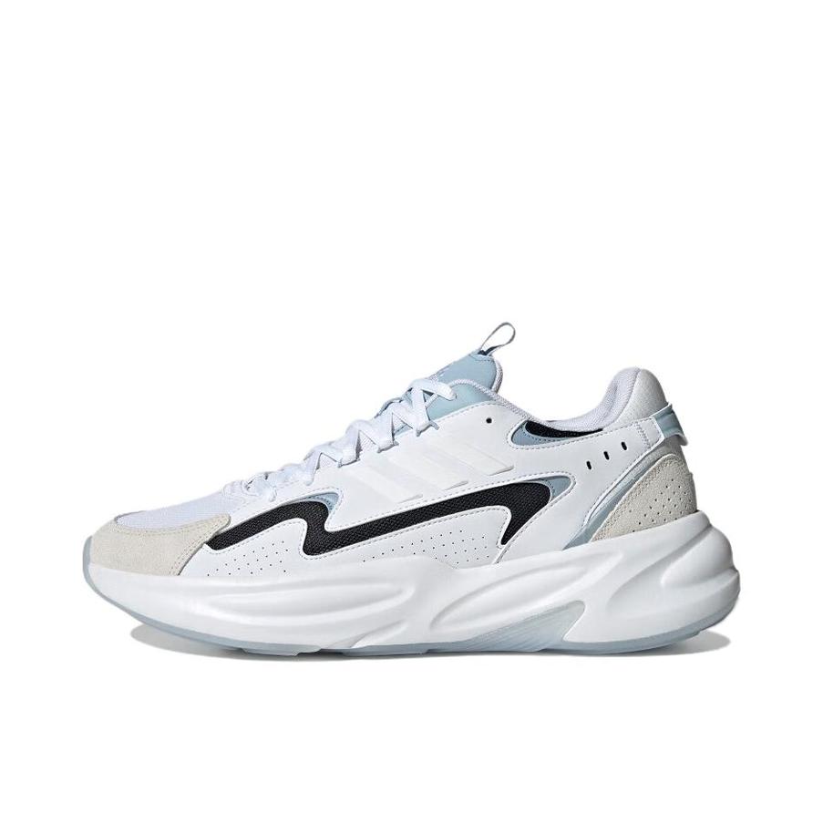 推荐商品：adidas Ozwave 厚底 增高 美观 系带 防水 轻运动 复古 老爹鞋 白色/蓝色/灰色