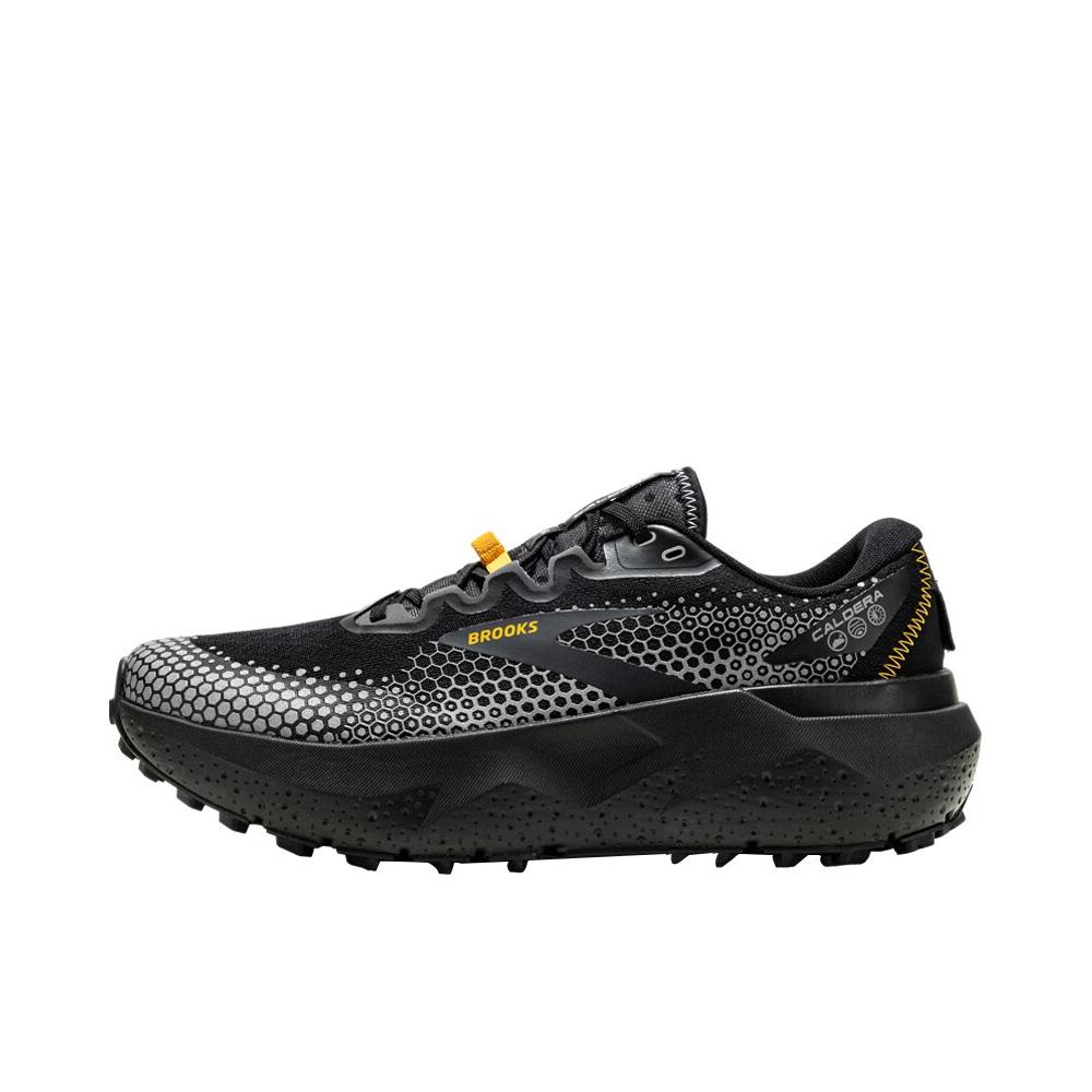 推荐商品：Brooks/布鲁克斯 Caldera 山啸 6 越野徒步 缓震 防滑 耐磨 网面 爬山 跑鞋 黑色/银色/黄色