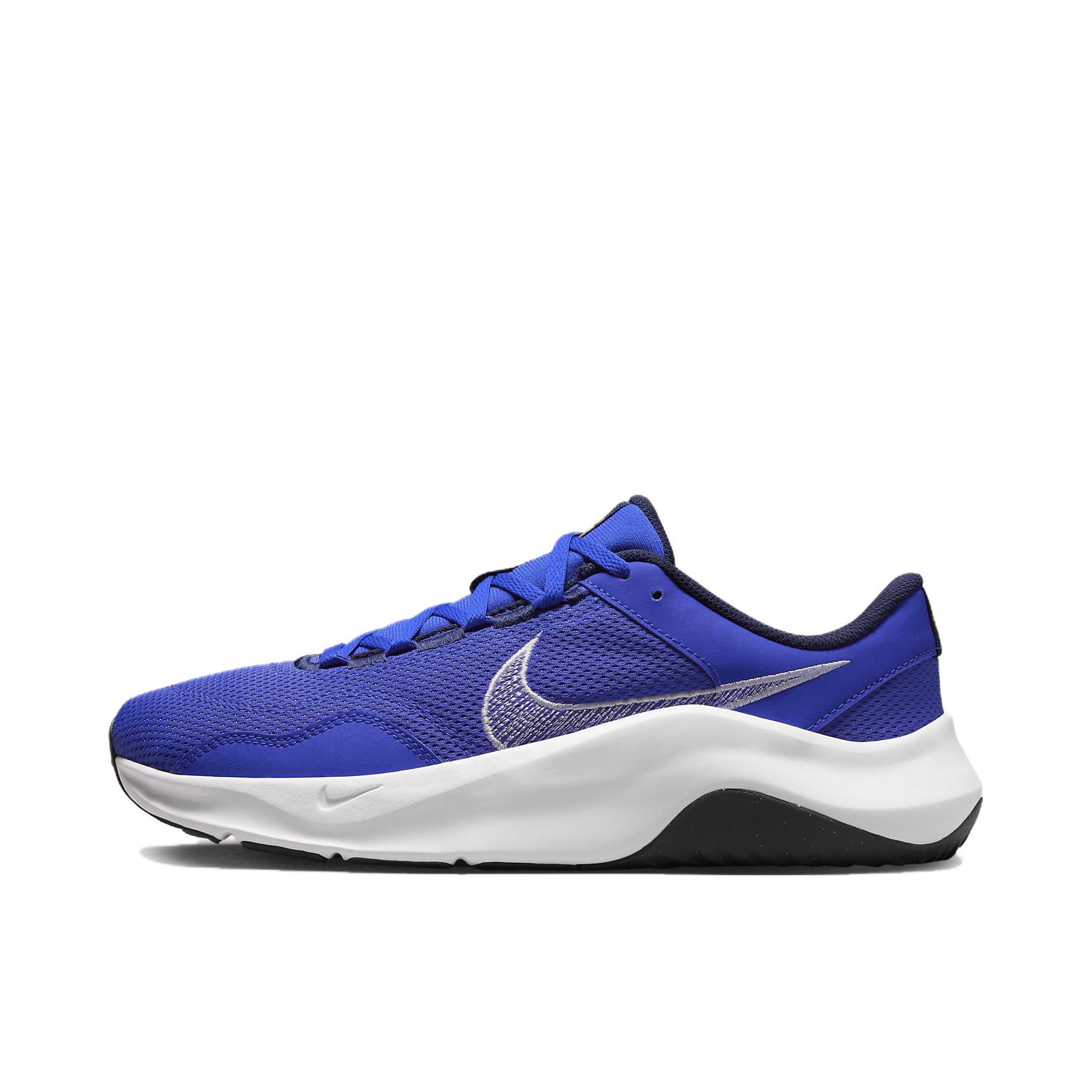 推荐商品：Nike Legend Essential 3 舒适减震 防滑耐磨 轻便透气 复古百搭 休闲鞋 蓝色/白色