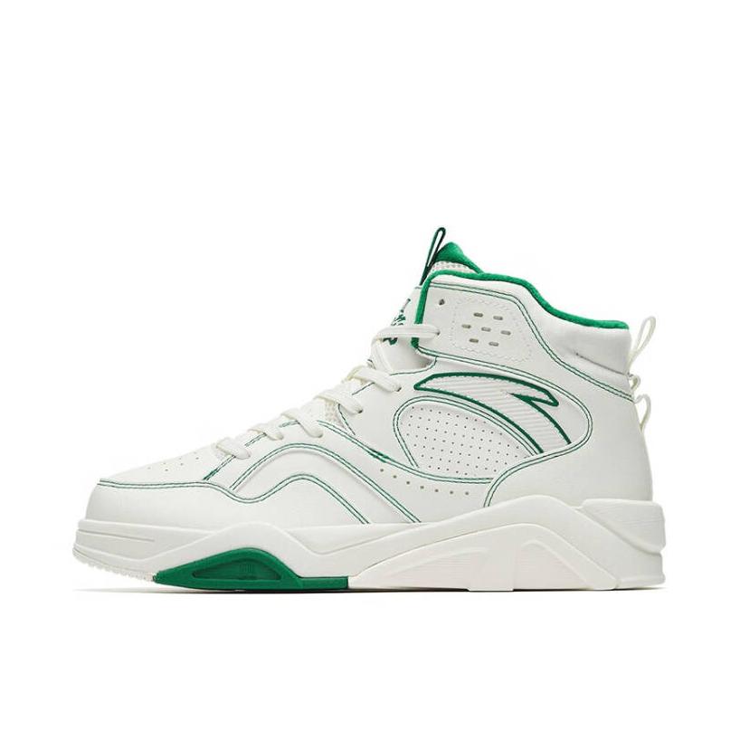 推荐商品：【王一博同款】安踏 烈焰3 防水 减震耐磨 防滑轻便 保暖 厚底增高 复古百搭 时尚潮流 篮球鞋 女款/加绒/象牙白/绿色