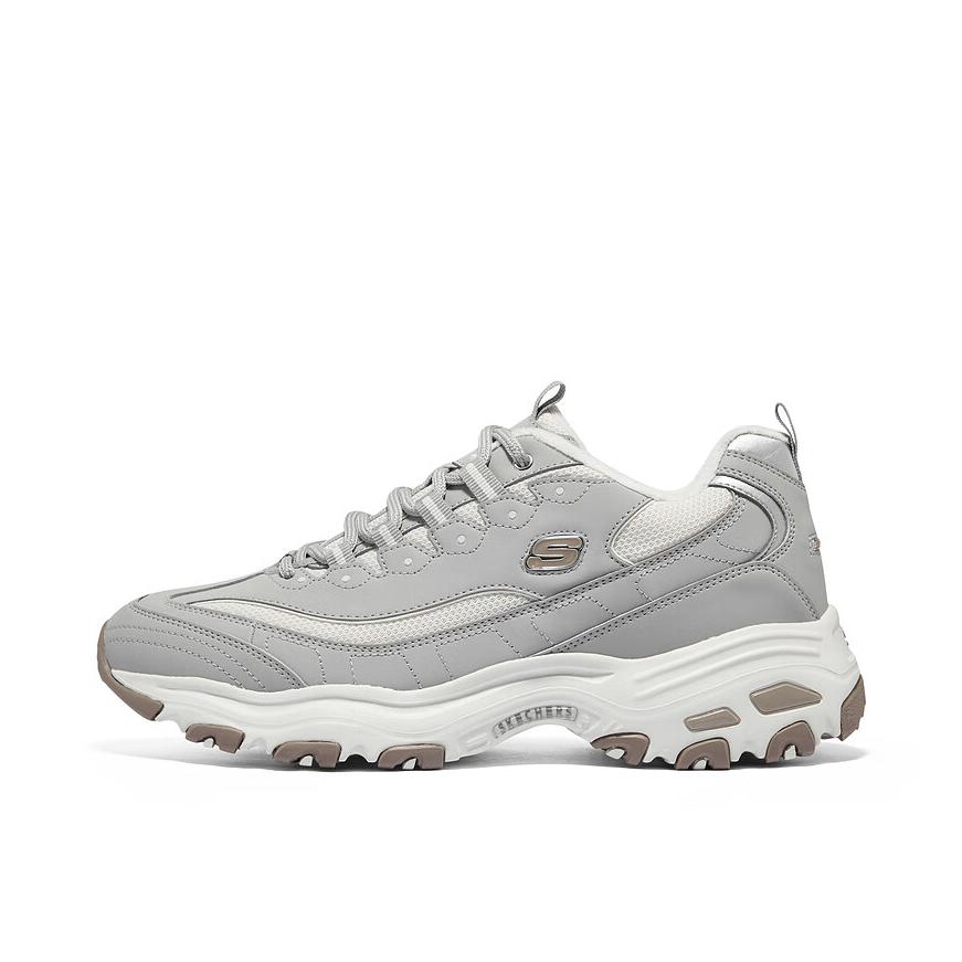 推荐商品：Skechers/斯凯奇 D'Lites 1.0 奶茶熊 熊猫鞋 老爹鞋 闪穿鞋 厚底增高复古缓震百搭 白色/灰色/褐色