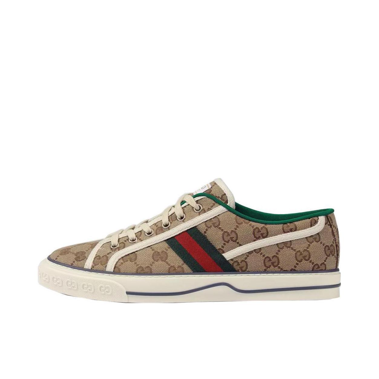 推荐商品：Gucci Tennis 1977 板鞋 时尚潮流防滑耐磨休闲轻便舒适百搭网眼透气圆头运动做旧厚底 乌木色